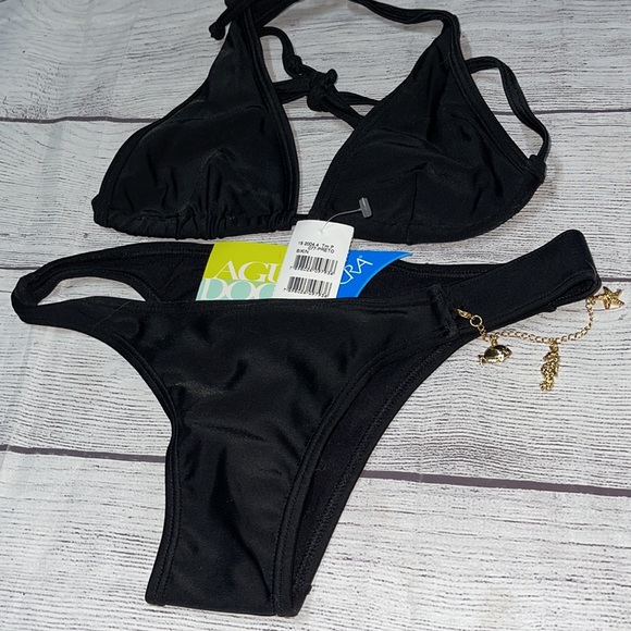 🎉HP🎉Black Bikini w/Charms Size Petite Small - Picture 5 of 8